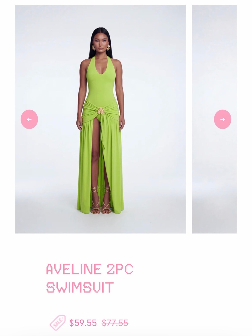 Pink Plastic Aveline 2 piece Swimsuit
